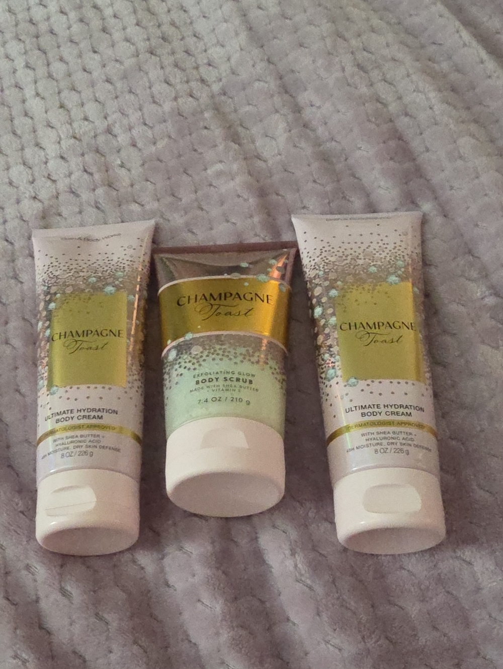 Champagne Toast Exfoliating Body Scrub &  2 Creams - Tangerine And Berries